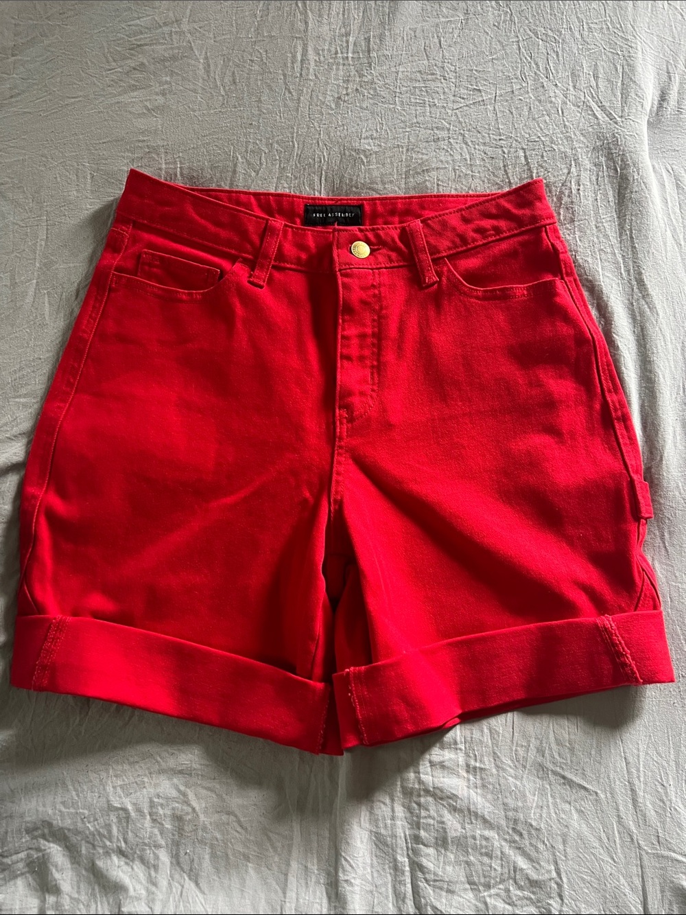 High-Rise Red Women's Shorts - Free Assembly